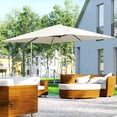 ZGBY 8X8Ft Square Patio Offset Cantilever Umbrella 360Â° Rotation W