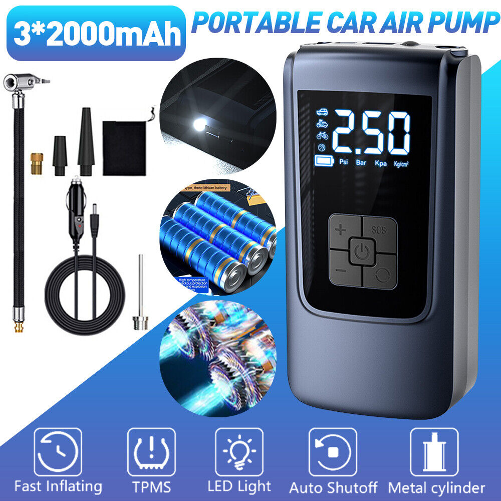 ZGBY Air Compressor 150 Psi Tire Inflator Fits Car Moto Bike Tires Air