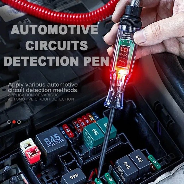ZGBY Automotive Electrical Volt Test Light/Long Probe For Wire/Fuse