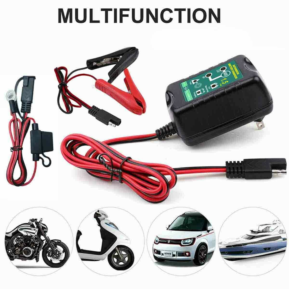 ZGBY Battery Charger 1.5A Automatic Smart Charger Battery Maintainer