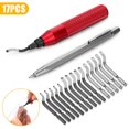 ZGBY Deburring Tool Kit w/ 15 High Speed Steel Burr Removal Blades