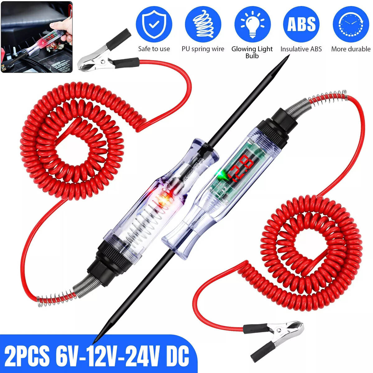 ZGBY Digital Electric Circuit Tester 3V48V 12V Light Test Lcd Auto Car