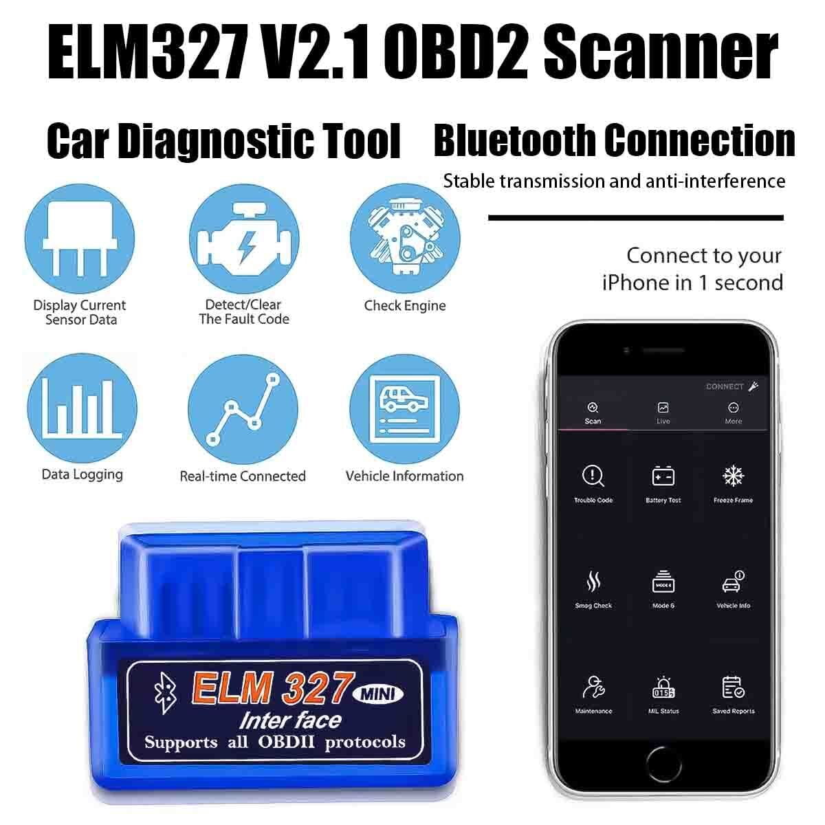 ZGBY Elm327 V2.1 Automotive Read Scanner For Car Obd Read Tool Code
