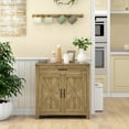ZGBY Farmhouse Barn Door Sideboard Buffet Accent Storage Coffee
