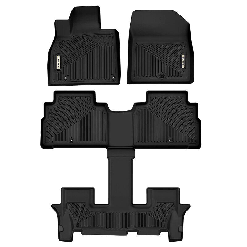 ZGBY Floor Mats Liner For Kia Telluride 20202024 Black Tpe AllWeather