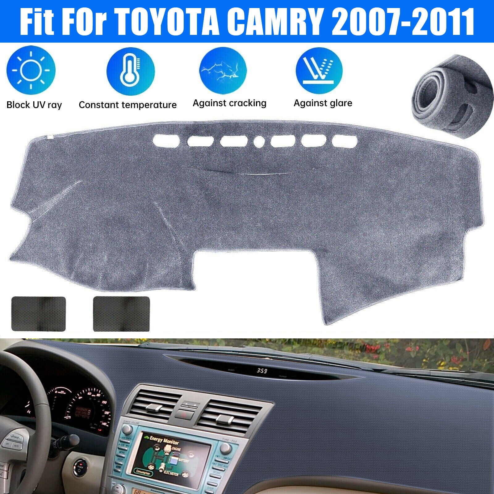 ZGBY For Toyota Camry 20072011 Us Dashmat Dash Cover Dashboard Mat Car