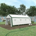 ZGBY Large Outdoor Growing Greenhouse Plant Nursery W/ Windows Roll Up