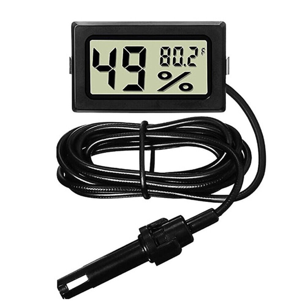 ZGBY Mini Reptile Terrarium Digital Thermometer Hygrometer With Probe