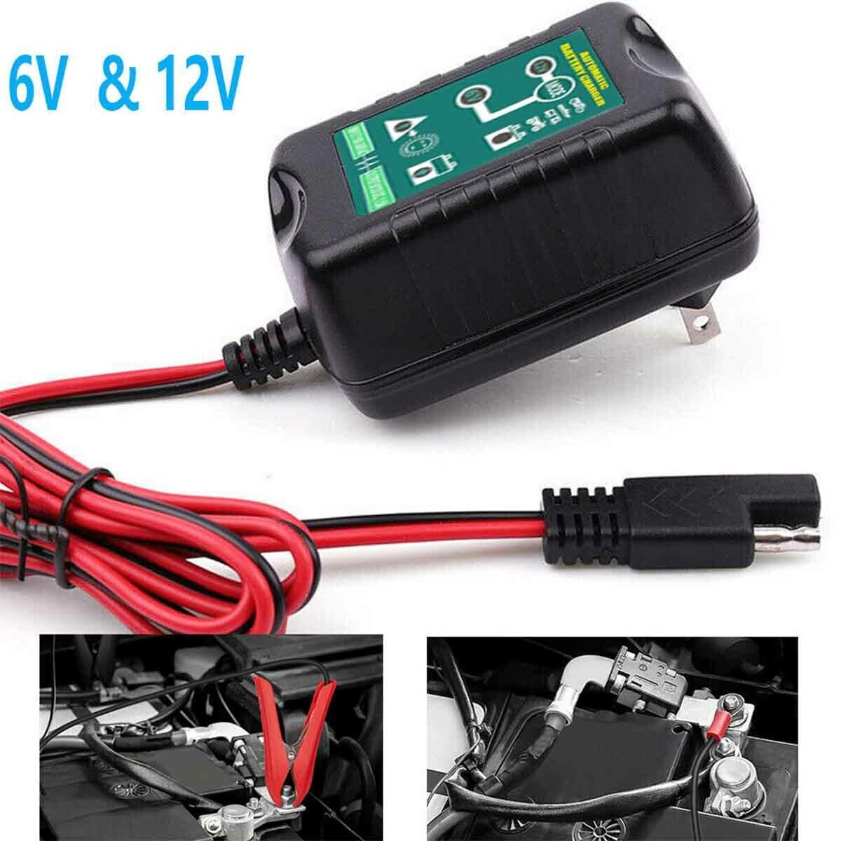 ZGBY Motorcycle Lead Acid Battery Charger 12V Maintainer 1.5A Us Seller