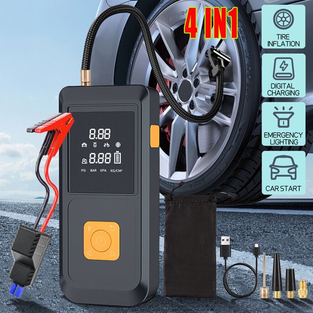 ZGBY Portable Jump Starter Power W/Air Compressor Car Battery Jumper