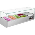ZGBY Refrigerated Condiment Prep Station, 47Inch, 25.1Qt Sandwich