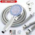 ZGBY Rv Shower Head With 5Ft Hose And 5 Setting Spray, Water Saving And