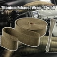 ZGBY Titanium Exhaust Wrap 2" X 50' Motorcycle Fiberglass Heat Shield
