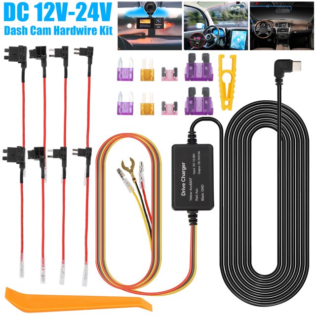 ZGBY Universal Dash Cam Hardwire Kit Mini USB Type C Hard Wire Cable