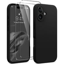ZGDong Designed for iPhone 16 Case, Silicone Upgraded [Camera Protection] Phone Case with [2 Screen Protectors], Soft Anti-Scratch Microfiber Lining Inside