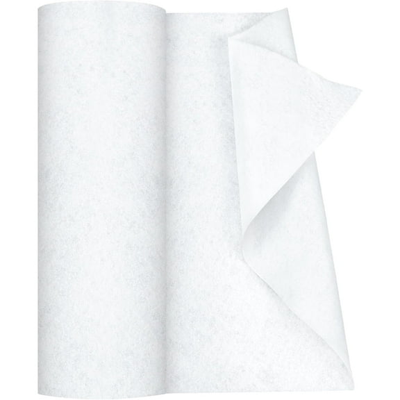 ZGDong Fusible Interfacing for Sewing - 15.7 Inch x 32.8 Ft White Iron-On Non-Woven Interfacing Fabric, Lightweight Single-Sided Fusible Webbing for DIY Crafts & Applique