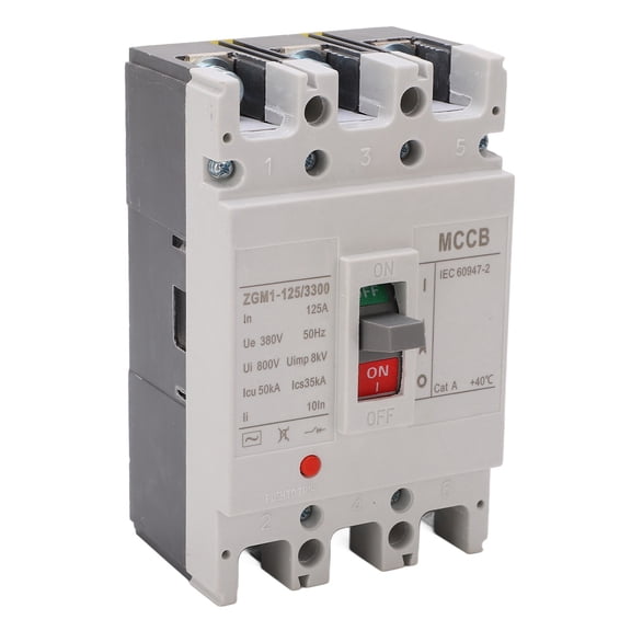 ZGM1 3P AC Circuit Breaker, 125A 380V Overload Protection Controller, Heavy Duty MCCB