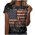 thumbnail image 1 of ZGRBOU 4Th of July Shirts for Womens Summer Printed Short Sleeve Crewneck Tops Casual American Flag Patriotic Shirt, 1 of 4