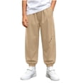 thumbnail image 1 of ZGRBOU Boys Baggy Sweatpants High Waisted Fleece Cotton Sweat Pants Casual Elastic Waist Jogger Pants with Pockets, 1 of 4