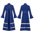 thumbnail image 1 of ZGRBOU Clergy Robe for Women Long Sleeve Stand Collar Cassock Flared Sleeves Button Vestments Halloween Cosplay Costume, 1 of 4