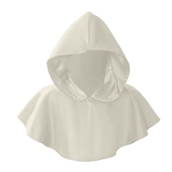 ZGRBOU Medieval Cowl Cloak Cowl Renaissance Short Shoulder Pointed Hat Wizard Hooded Capelet for Cosplay Accessory