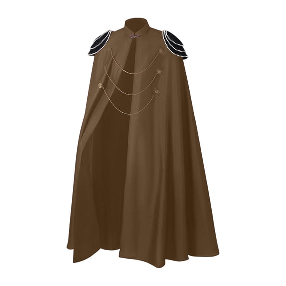ZGRBOU Men Costume Cloak Halloween Witch Cloak Renaissance Medieval Cape Long Role Play King Robe Cloak Vampire Party Capes