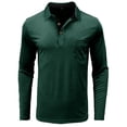 thumbnail image 1 of ZGRBOU Mens Casual Short Sleeve Henley Shirts Fashion Button Collared Basic T Shirts Classic Loose Golf Shirt with Pocket, 1 of 4