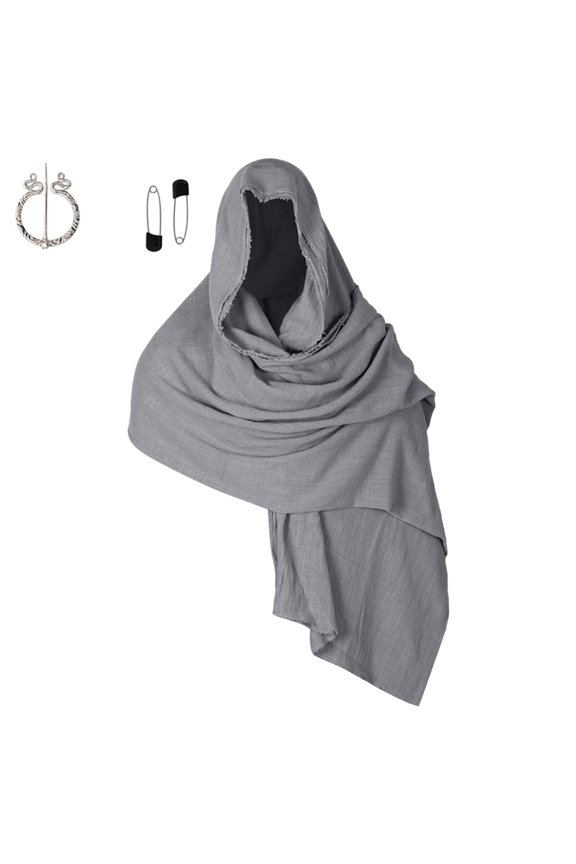 Post Apocalyptic Shawl Medieval Hooded Cowl Halloween Pirate Scarf Cloak Renaissance Men Cosplay Costume Accessory