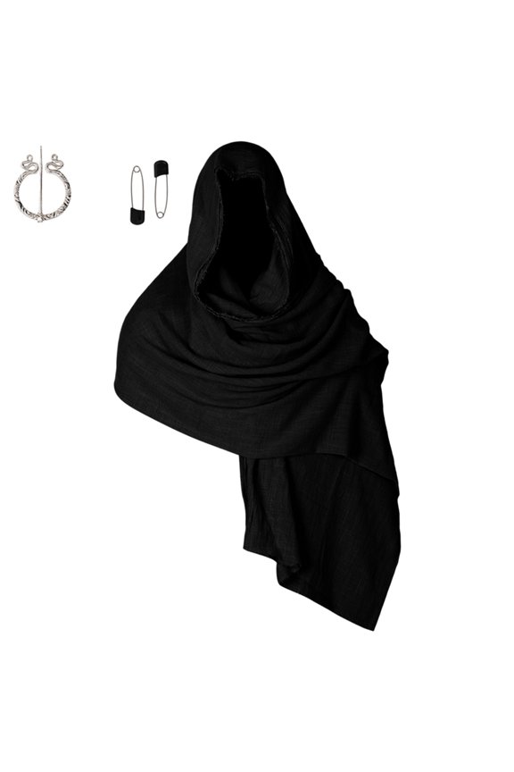 Post Apocalyptic Shawl Medieval Hooded Cowl Halloween Pirate Scarf Cloak Renaissance Men Cosplay Costume Accessory