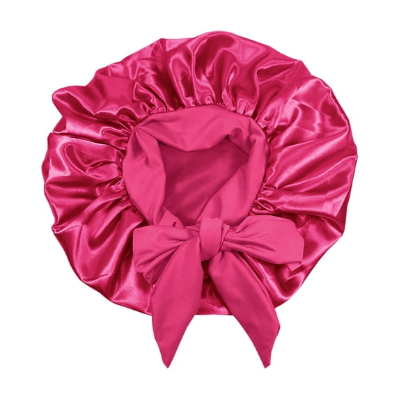 ZGRBOU Satin Bonnet with Tie for Women Silk Soft Elastic Hair Protection Cap Ladies Night Sleeping Hair Cover