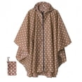 thumbnail image 1 of ZGRBOU Unisex Rain Poncho Fashion Polka Dot Hooded Waterproof Raincoat Lightweight Hiking Packable Rain Jacket, 1 of 4