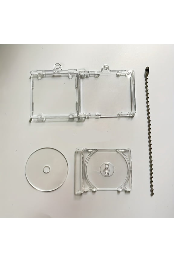 Keychain Photo Album Transparent Clear DVD Large Of DVD Jewelry Keychains Blank Music Compact Disc Holder Keychain Pendant