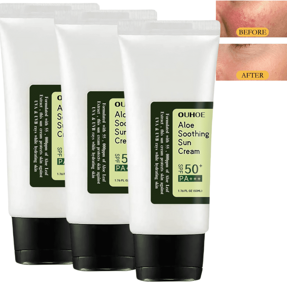 ZGVV Aloe Soothing Sunscreen Cream, Face Sunscreen Oilfree, Sunscreen