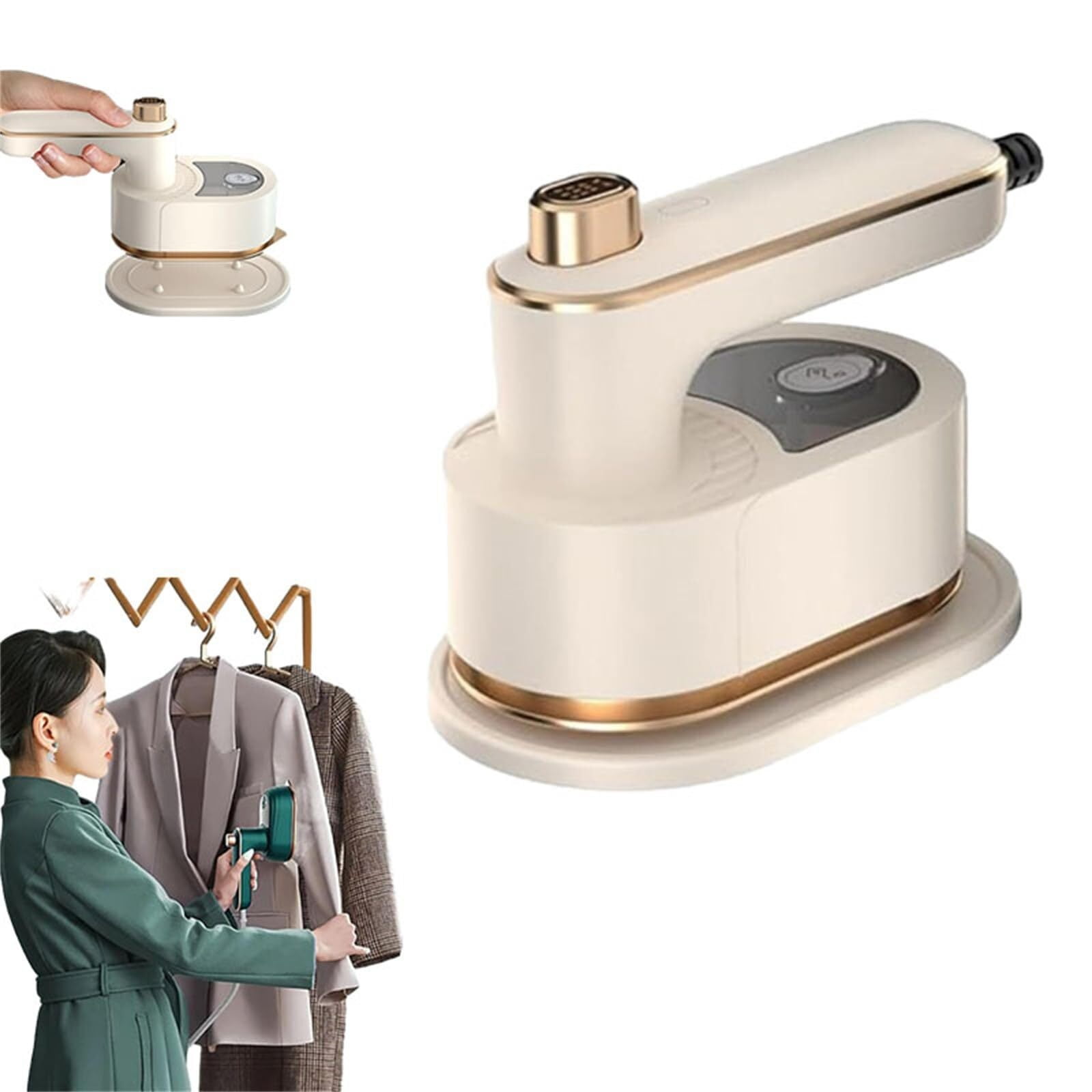 Mini Electric Iron - Portable ABS Handheld Clothes Iron For Dorm, Travel, Quick Touch-Ups