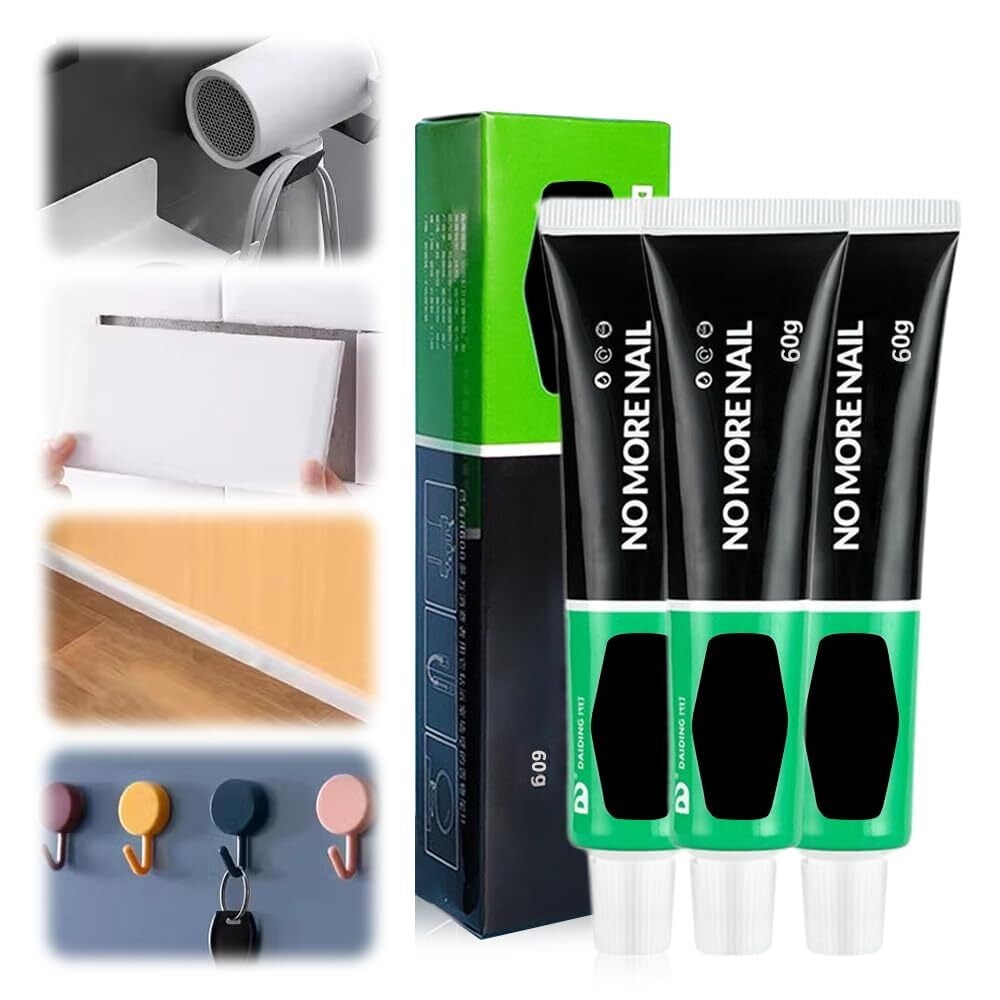 ZH New Upgraded NoNail Adhesive, MultiPurpose FastDrying Glue