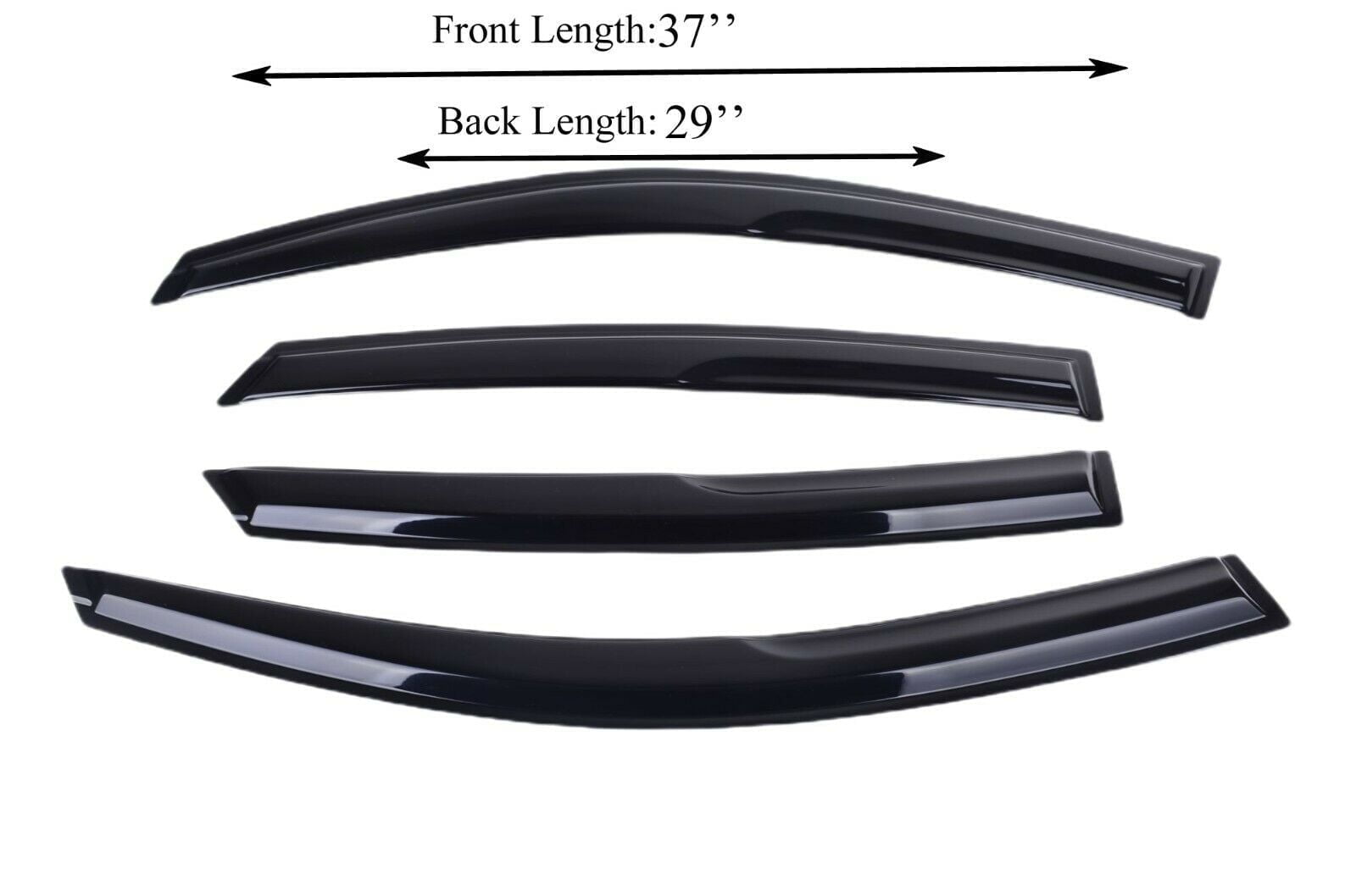 Tint Tape-on Window Visor Wind Sun Rain Guard Deflector for Tint Tape-on Window Visor Wind Sun Rain Guard Deflector for