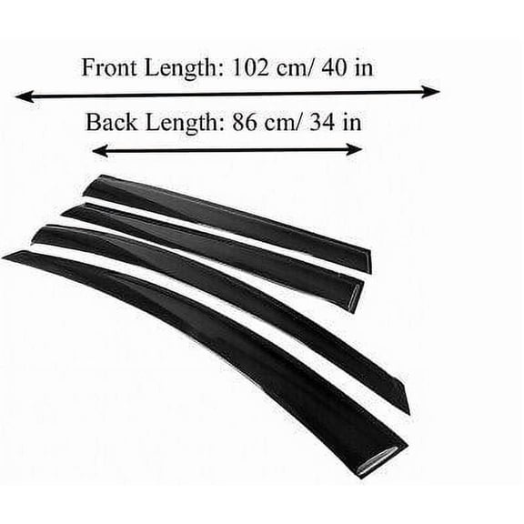 ZH Window Rain Guards Compatible with Toyota RAV4 2013 2014 2015 2016 2017 2018 - Premium Wind Deflectors for Front and Rear Windows, Easy Installation, Durable & Sleek Design, Set of 4