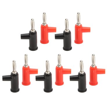 10Pcs 4mm Banana Plugs - Stackable Solderless Connectors For Audio & Security