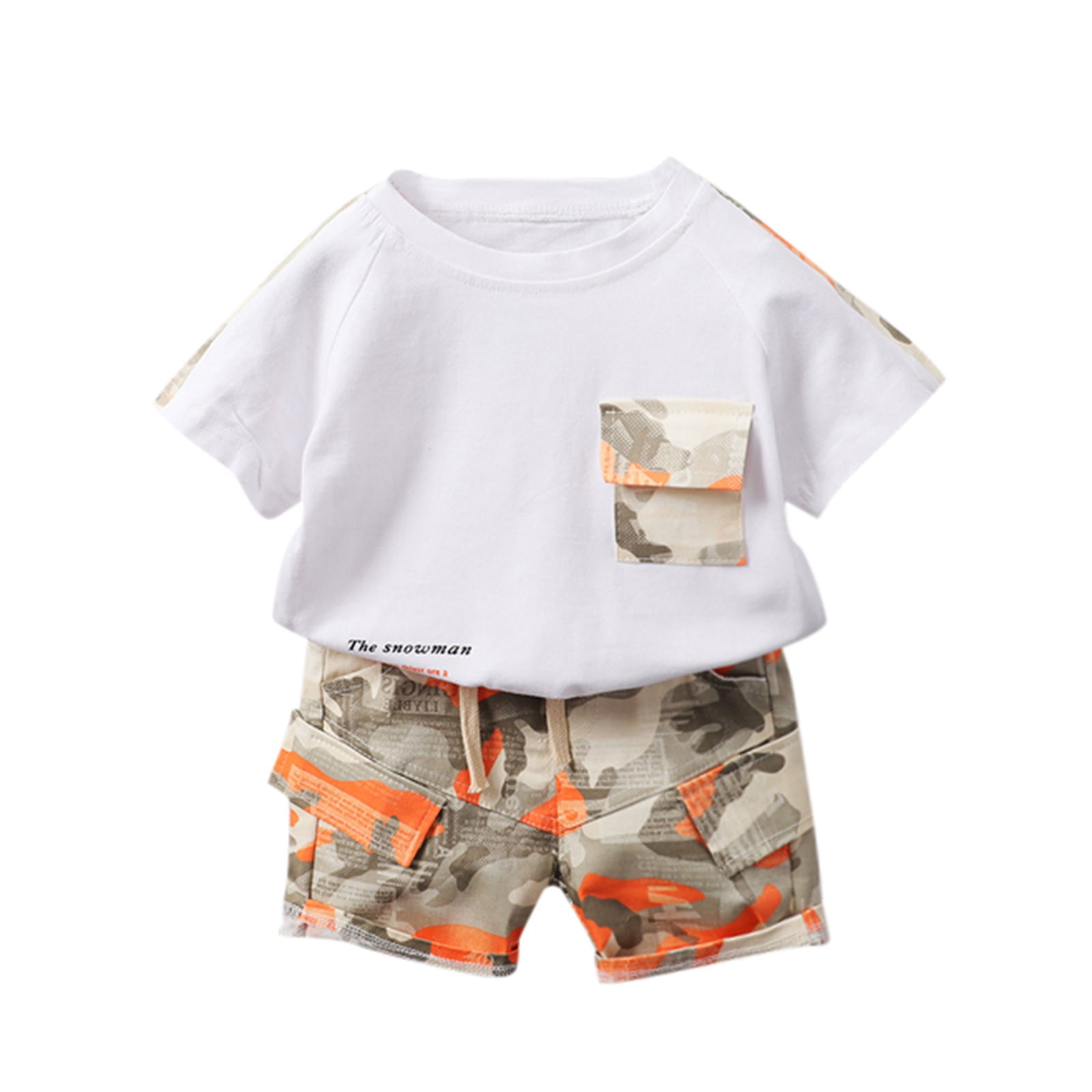 BOY'S SHABBOS SHIRT + SHORTS SET Winter White