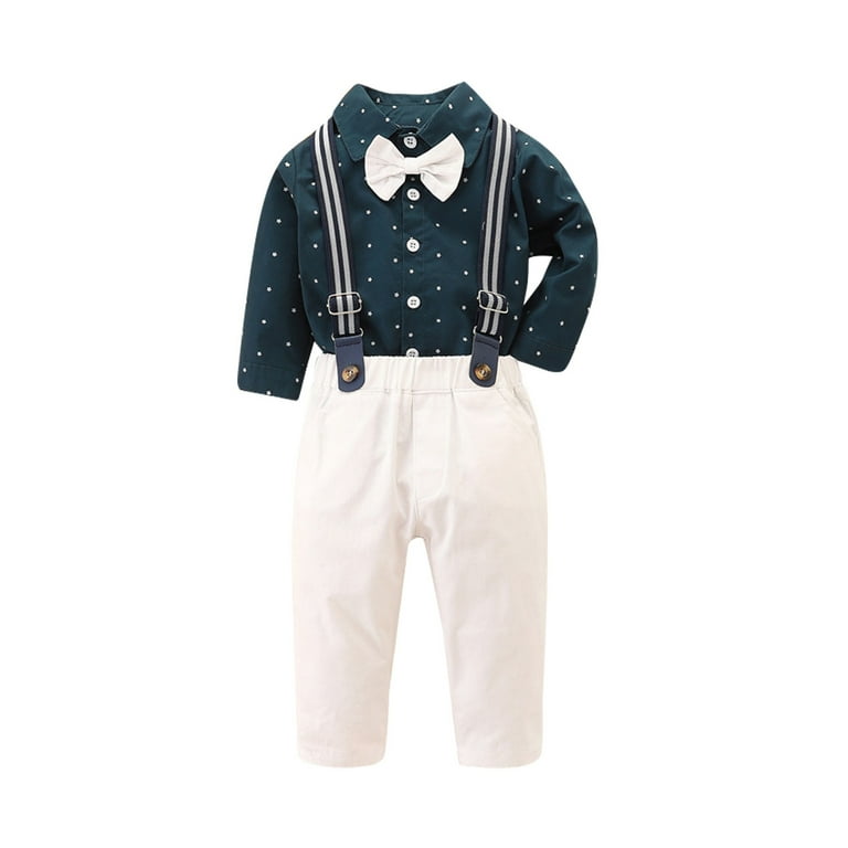 ZHAGHMIN Baby Boy Outfits 12 Months Toddler Kids Boy Clothes Baby Boy Clothes Baby Shirt Tops Suspender Pants Set Gentleman Outfit Outfits For Baby