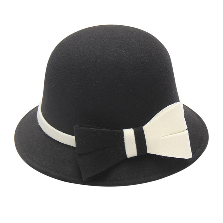 ZHAGHMIN Bucket Hat With Ears Women&rsquo;S Autumn And Winter Bow Knot 