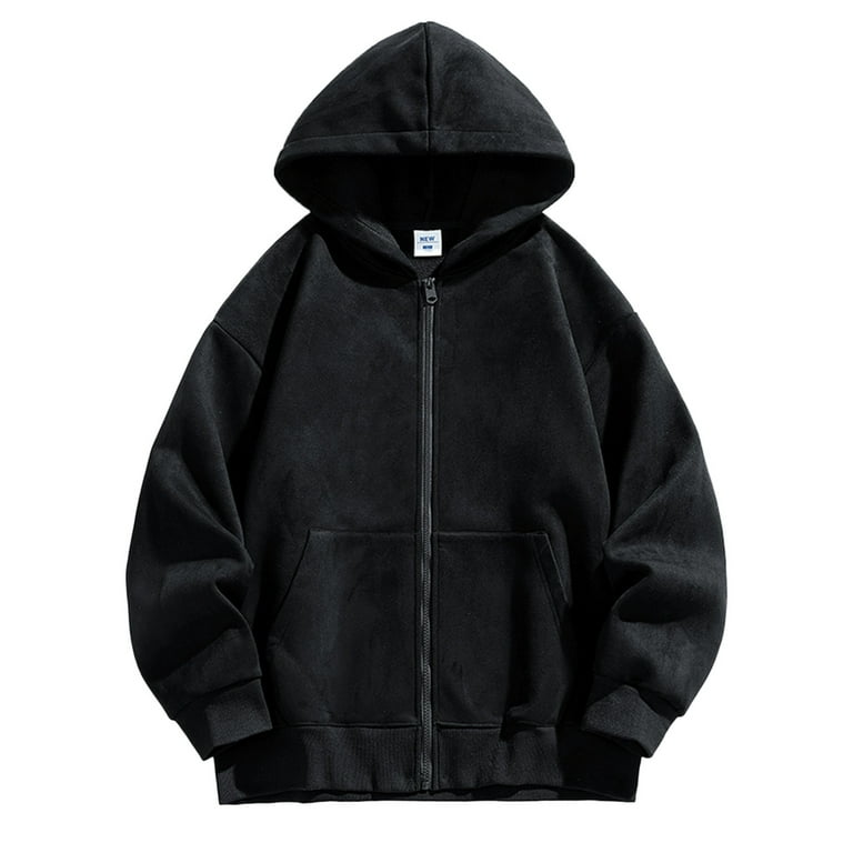 ZHAGHMIN Casual Zip Up Hoodies for Men Full-Zipper Oversized