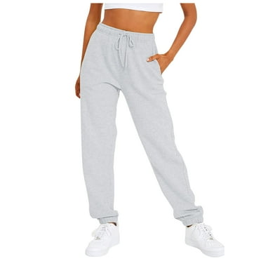 ZHAGHMIN Comfortable Women'S Casual Baggy Sweatpants Drawstring Elastic Waist Wide Leg Women Jogger Sweatpants Pants Women Trendy Grey SizeS