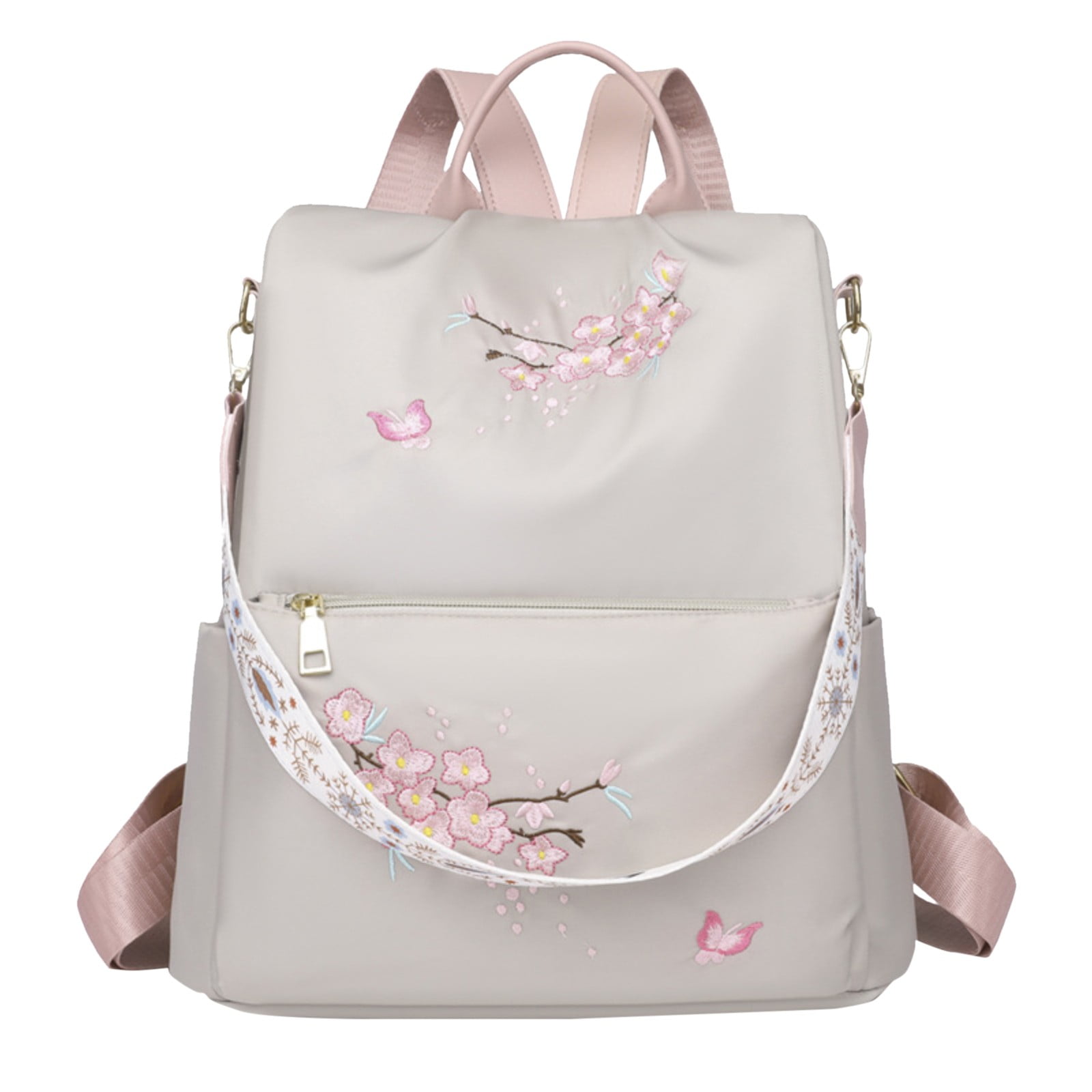 ZHAGHMIN Double Side Tote Bag For Women Uk Popular Nylon Girls Beige Students Pen Bag In Backpack Women School Bags Purse That Fits Woman Work Womens Business Bags Small Briefcase Bag Bags For Women W...