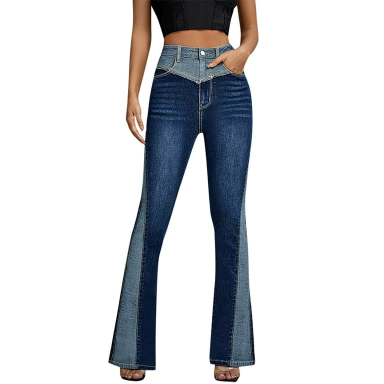 Colorblock Patchwork Slim Trend Casual Jeans Colorblock Patchwork Slim Trend Casual Jeans
