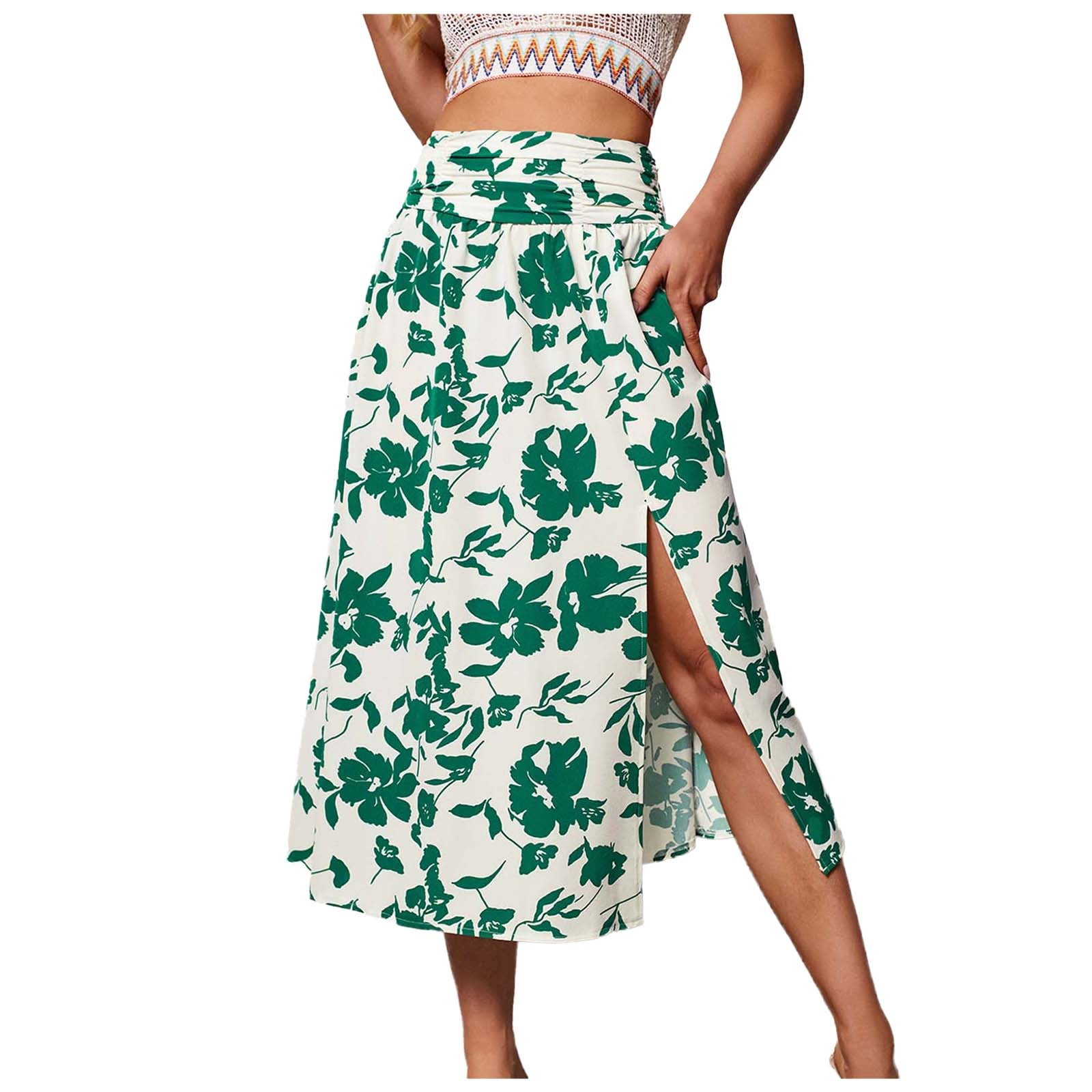 ZHAGHMIN Floral Skirts for Women Summer Leisure Flower Print ZHAGHMIN Floral Skirts for Women Summer Leisure Flower Print