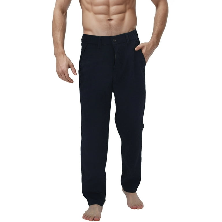 ZHAGHMIN Mens Wide Leg Sweatpants with Pockets Solid Color Loose Fit Open Bottom Workout Jogger Pants Button Front Straight Pants Jeggings Black Size33 Walmart