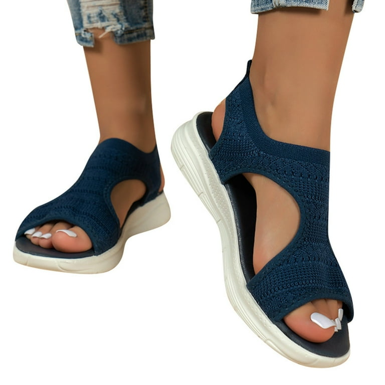 Walking open toe shoes clearance