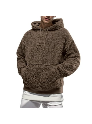 Fuzzy hoodies for men clearance