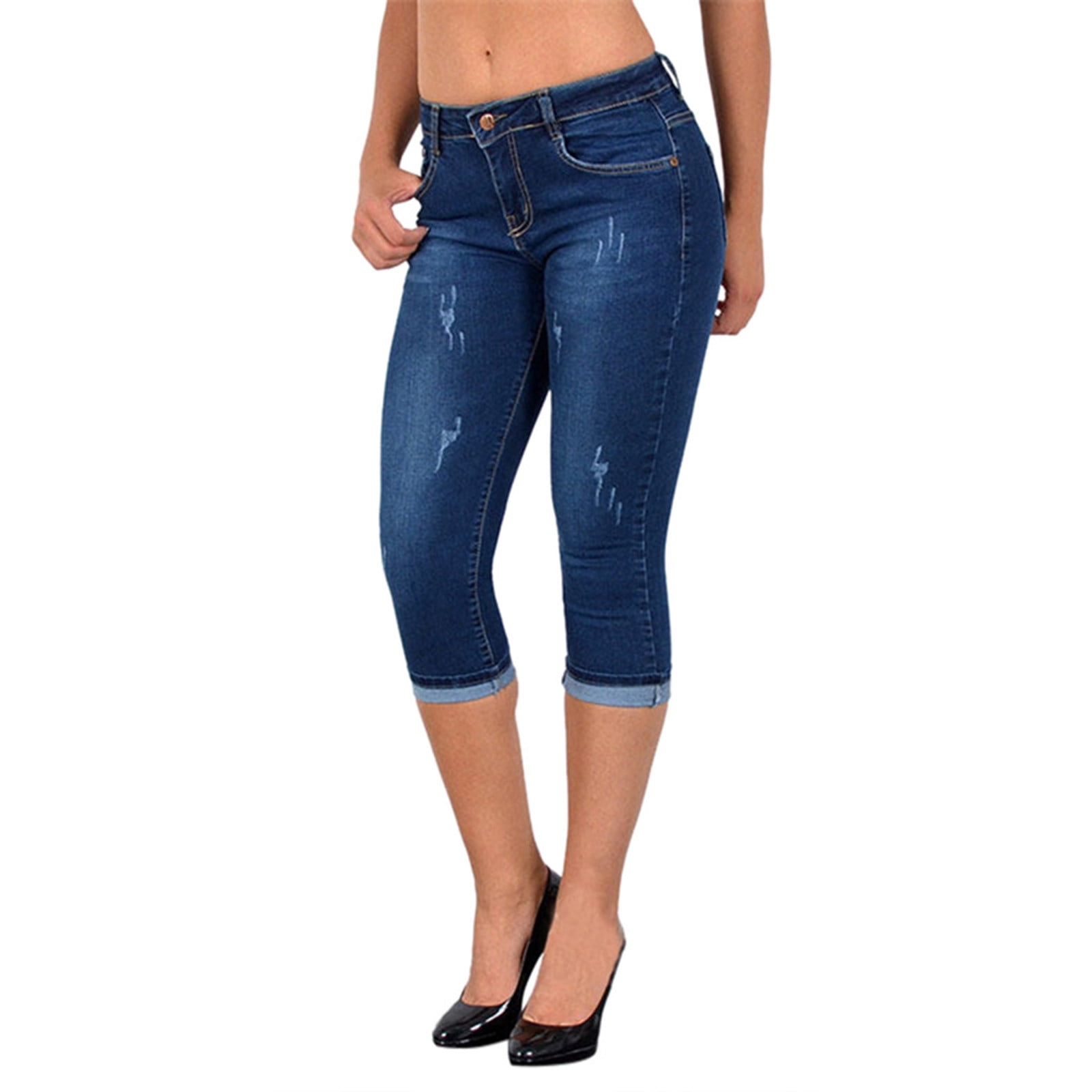 ZHAGHMIN Petite Joggers For Women Button High Waist Flanging Solid